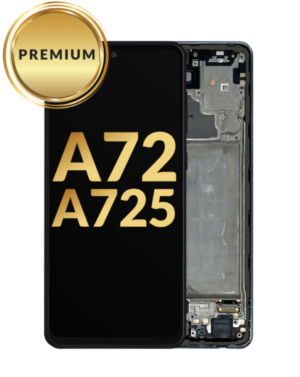 Galaxy A72 (A725/2021) OLED Assembly w/Frame - BLACK P