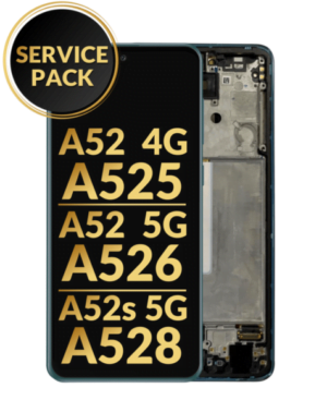 Galaxy A52 5G (A526/2021) / A52 4G (A525/2021) OLED Assembly w/Frame – Awesome BLUE (Service Pack) P