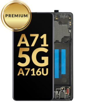 Galaxy A71 5G (A716U 2020) OLED Assembly w/Frame - BLACK P