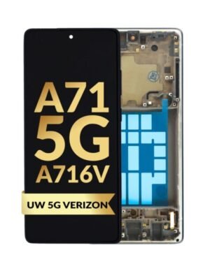Galaxy A71 5G (A716V UW 5G Verizon 2020) OLED Assembly w/Frame - BLACK P