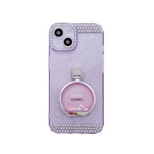 Premium 'Perfume Bottle Ring Case' for - iPhone 13 Pro Max - PURPLE