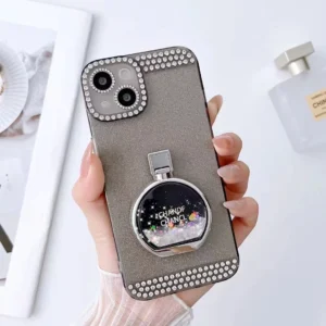 Premium 'Perfume Bottle Ring Case' for - iPhone 13 Pro Max - BLACK