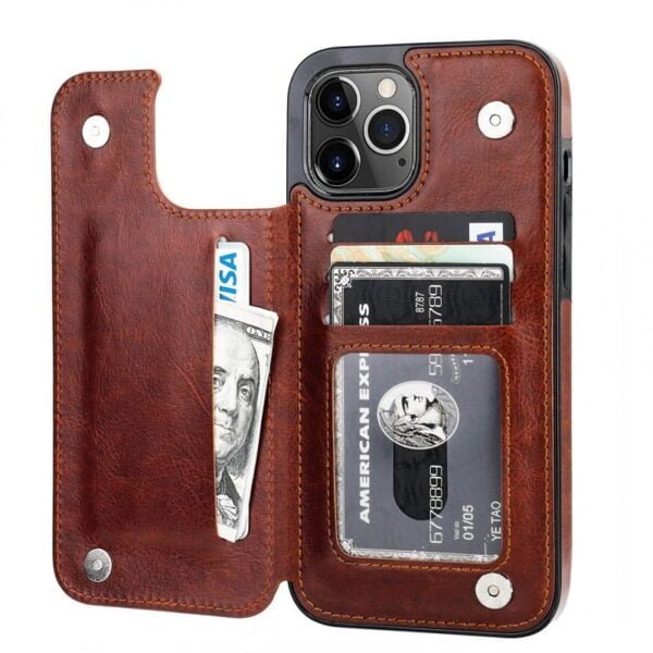 Executive Back Wallet Series For iPhone XR-Brown
