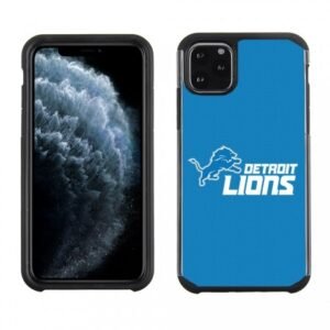 NFL Licensed Detroit Lions Blue Textured Sports Case for iPhone 11
