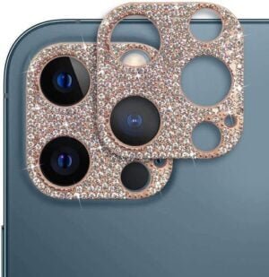 Glitter Camera Lens Protector For iPhone 11-Rose Gold