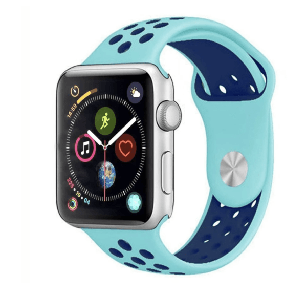 Apple Watch Band (Sports)-Teal & Blue (42/44mm)