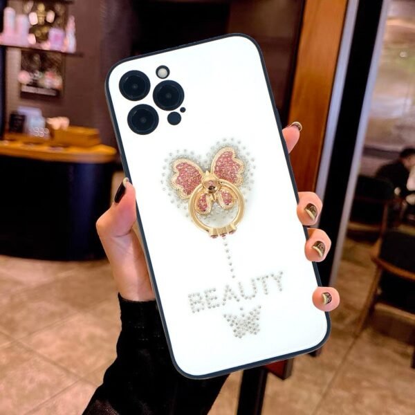 Candy Butterfly Ring Case For iPhone 6/6sP/7P/8 Plus-White