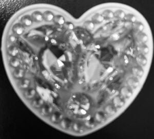 3D Diamond Love Phone Sticker-Silver