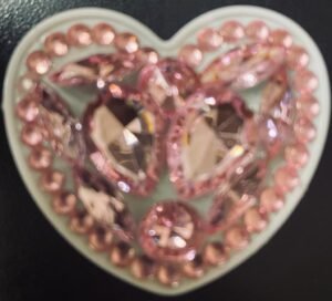 3D Diamond Love Phone Sticker-Rose Pink