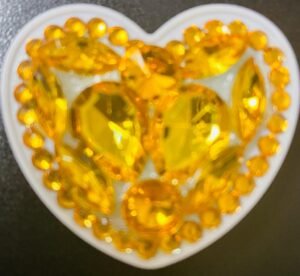 3D Diamond Love Phone Sticker-Gold