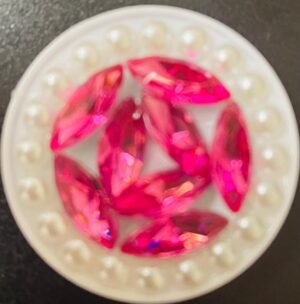 3D Diamond Leaf Phone Sticker-Hot Pink