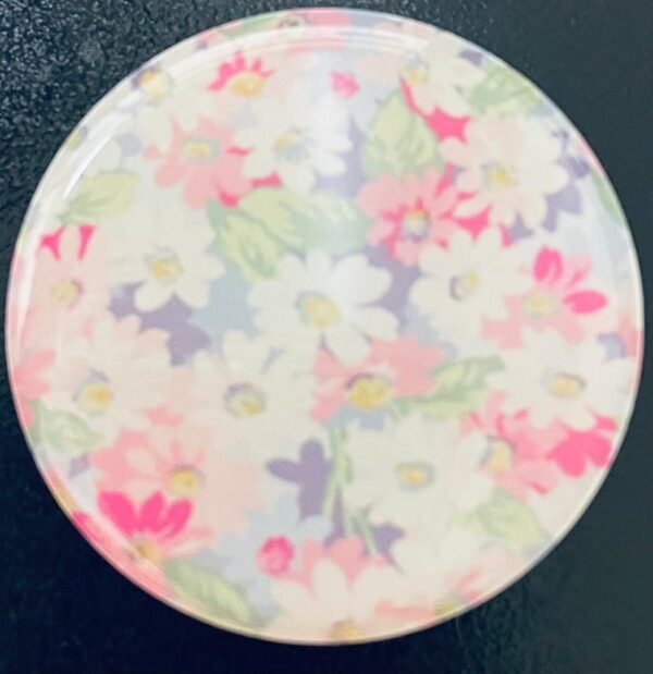 Pink & White Flower Phone Sticker