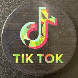 Tik Tok Phone Sticker-Black