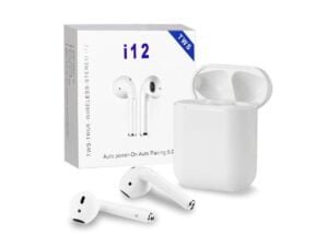 i12 Bluetooth Wireless Earbud Headphones with Charging Box for Android & iPhone