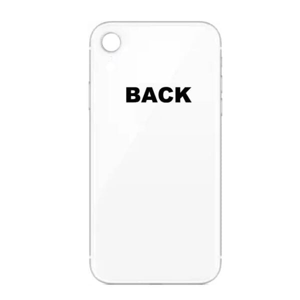 iPhone XR Back Glass (Bigger Camera Hole) - White