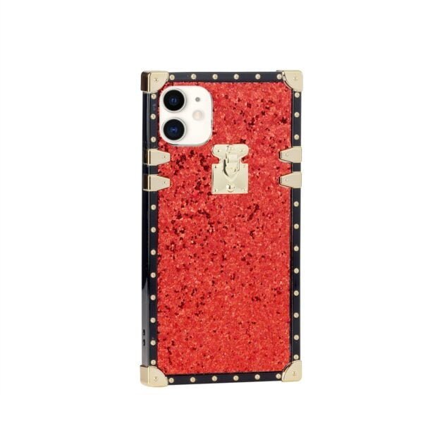 3D Glitter Gleam Case For iPhone 11 Pro Max-Red