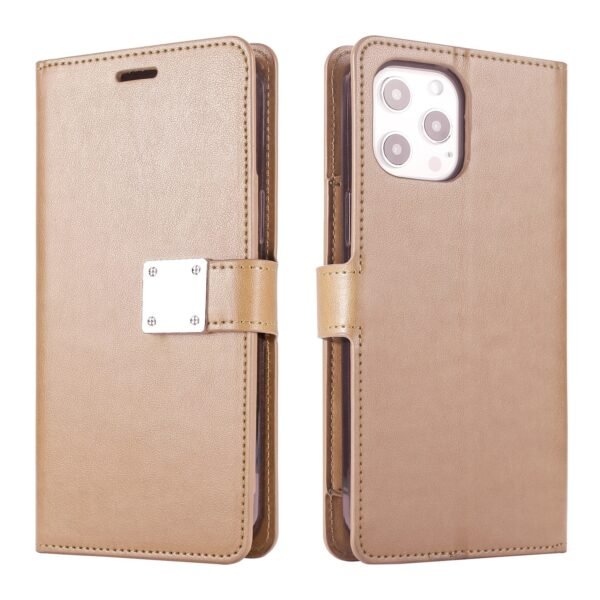 LUX Wallet Case for Apple iPhone XR-Golden