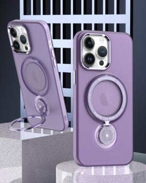 360 Rotating Magnetic Case for i Phone 13 Pro Max Purple