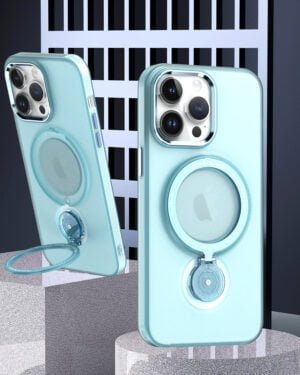 360 Rotating Magnetic Case for i Phone 13 Pro Max Teal Blue