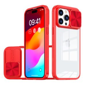 Fusion Transparent Case For iPhone 13 Pro Max Red