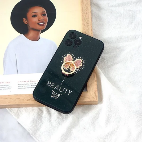 Candy Butterfly Ring Case For iPhone 7P/8 Plus- Black