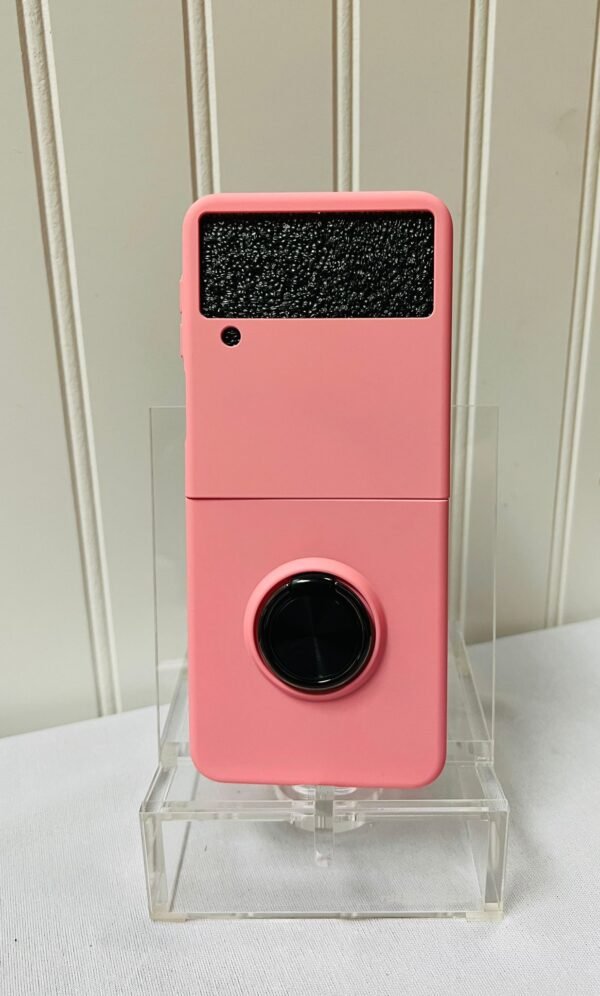 Solid Pink Ring Case for -Samsung Z Flip 4