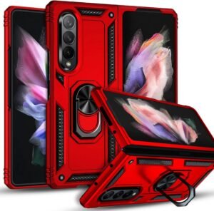 Elegant Hybrid Case for Samsung Z Fold 3- Red
