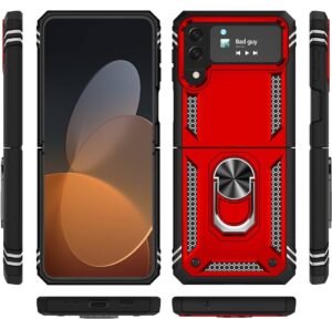 Elegant Hybrid Case for Samsung Z Flip 3-Red