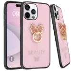 Candy Butterfly Ring Case For iPhone-14Plus/15Plus=(Pink) - Image 4