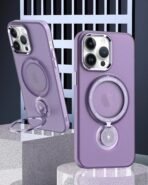 360 Rotating Magnetic Case for i Phone 14 Pro Purple - Image 2