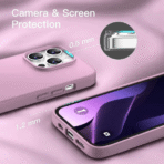 Silicon.Apple Logo Case For Iphone 15 Pro - Pink - Image 2