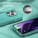 Silicon.Apple Logo Case For Iphone 15 Pro Max - Teal - Image 2