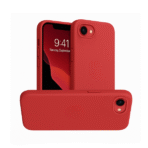 Silicon.Apple Logo Case For iPhone-16E/17E–Red