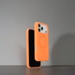 Silicon.Appale Logo Case with Magsafe For iPhone 17 Air – Orange