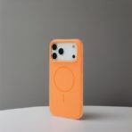 Silicon.Appale Logo Case with Magsafe For iPhone 17 Air – Orange - Image 2