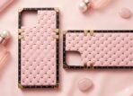 Squre Cheese Case Leather for Apple iPhone-14plus/15plus=(Pink)