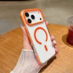 Aura Clear Magsafe Case For iPhone-17-orange