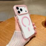 Aura Clear Magsafe Case For iPhone-17-pink