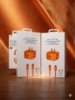 Ap.No Logo Super Fast IPhone Combo Charger 60W=(Type C to Type C)(ORANGE COLOUR) - Image 2