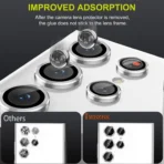 Camera Lens Tempered Glass Ring for Samsung S24 Clear - Image 2