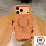 Moonlight glitter magsafe case for iphone-16promax-orange